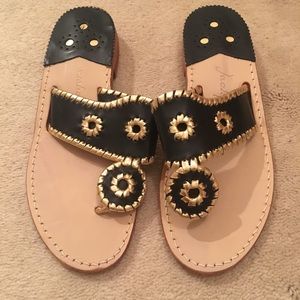 BRAND NEW! Jack Rogers Nantucket Gold Sandals